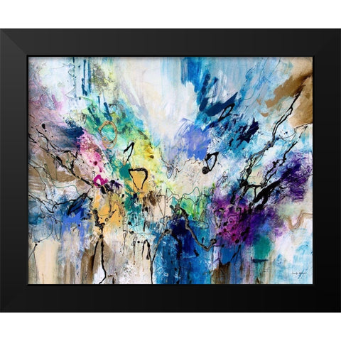 Rainbow Blue V Black Modern Wood Framed Art Print by Gardner, Jennifer