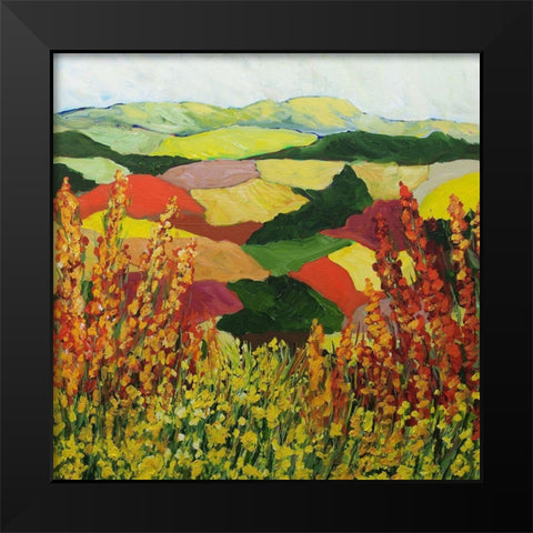 Red Blend Black Modern Wood Framed Art Print by Friedlander, Allan