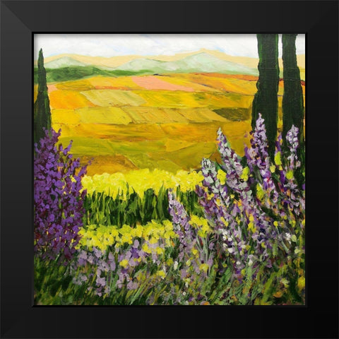 Golden Acres Black Modern Wood Framed Art Print by Friedlander, Allan
