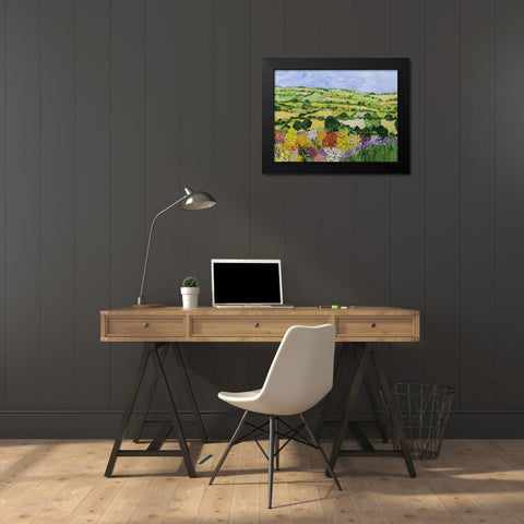 Garden on the Hilltop Black Modern Wood Framed Art Print by Friedlander, Allan