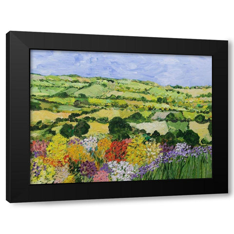 Garden on the Hilltop Black Modern Wood Framed Art Print with Double Matting by Friedlander, Allan