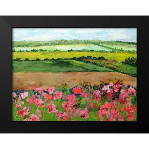 Ginger Green Black Modern Wood Framed Art Print by Friedlander, Allan