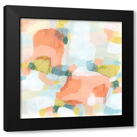 Mosaic Scatter III Black Modern Wood Framed Art Print by Vess, June Erica