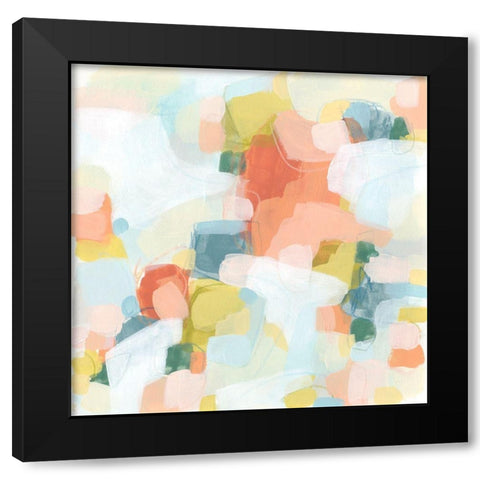 Mosaic Scatter IV Black Modern Wood Framed Art Print with Double Matting by Vess, June Erica