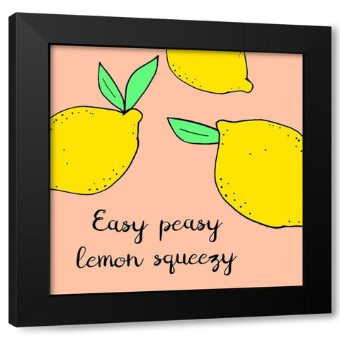Lemon Squeeze II Black Modern Wood Framed Art Print by Sizemore, Natalie