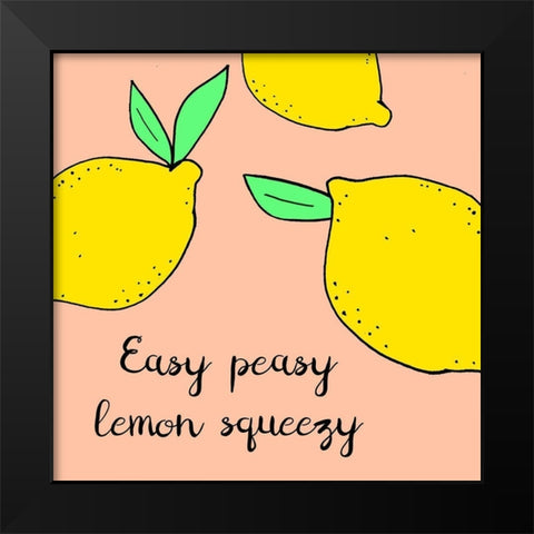 Lemon Squeeze II Black Modern Wood Framed Art Print by Sizemore, Natalie