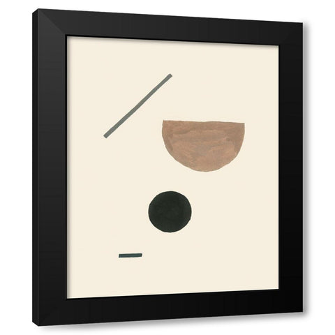 Intraconnected II Black Modern Wood Framed Art Print with Double Matting by Wang, Melissa