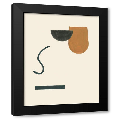 Intraconnected IV Black Modern Wood Framed Art Print by Wang, Melissa