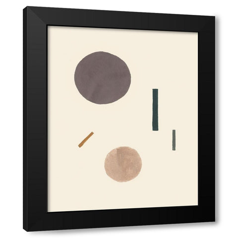 Intraconnected V Black Modern Wood Framed Art Print by Wang, Melissa