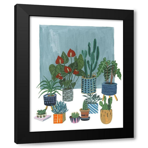 A Portrait of Plants I Black Modern Wood Framed Art Print with Double Matting by Wang, Melissa