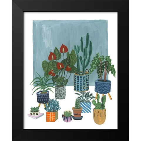 A Portrait of Plants I Black Modern Wood Framed Art Print by Wang, Melissa