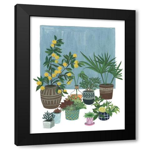 A Portrait of Plants II Black Modern Wood Framed Art Print with Double Matting by Wang, Melissa