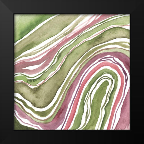 Up Close Agate I Black Modern Wood Framed Art Print by Wang, Melissa