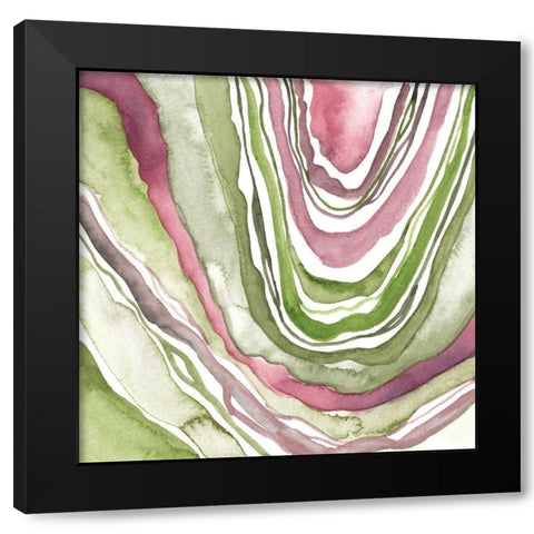 Up Close Agate IV Black Modern Wood Framed Art Print by Wang, Melissa