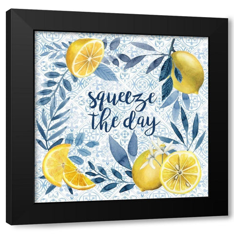 Citrus Sayings II Black Modern Wood Framed Art Print with Double Matting by Popp, Grace