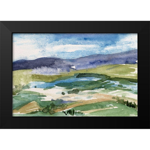 Living in the Mountains I Black Modern Wood Framed Art Print by Wang, Melissa