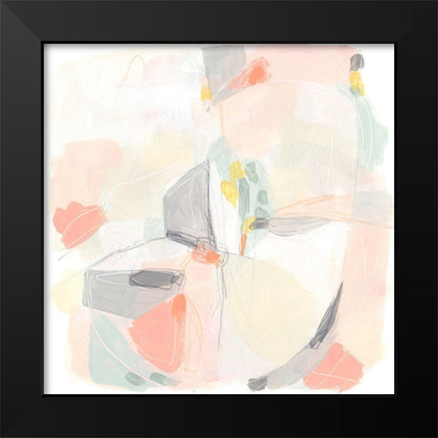 Pastel Prism IV Black Modern Wood Framed Art Print by Vess, June Erica