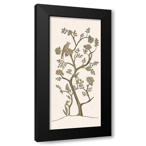 Sepia Chinoiserie II Black Modern Wood Framed Art Print by Zarris, Chariklia