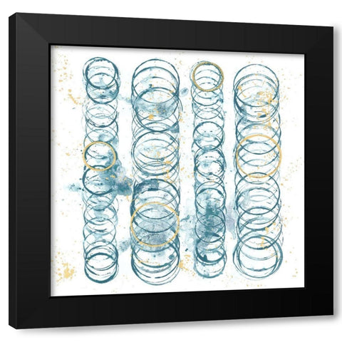 Seismic Order I Black Modern Wood Framed Art Print with Double Matting by Guthrie, Jenna