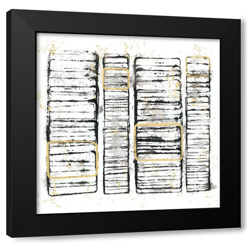Seismic Order III Black Modern Wood Framed Art Print by Guthrie, Jenna
