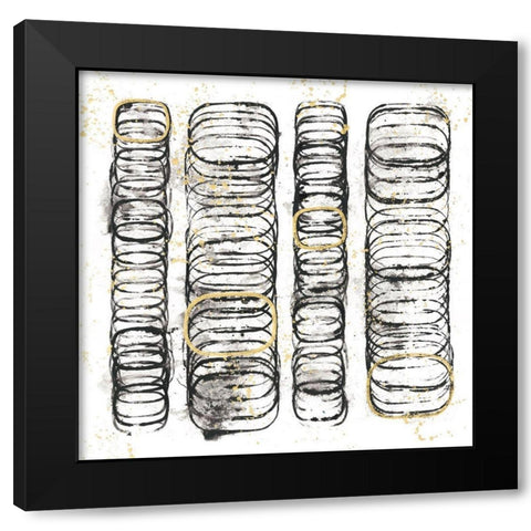Seismic Order IV Black Modern Wood Framed Art Print by Guthrie, Jenna