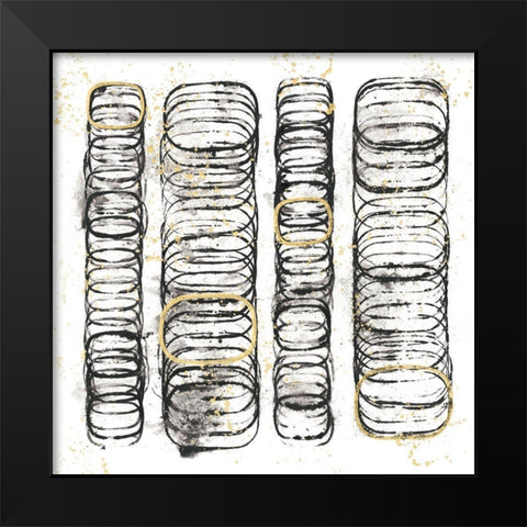 Seismic Order IV Black Modern Wood Framed Art Print by Guthrie, Jenna