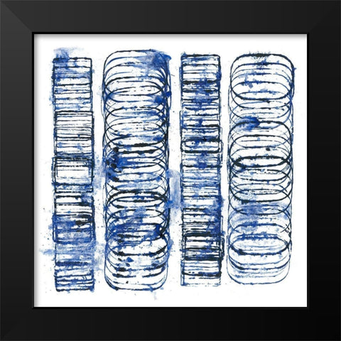 Seismic Order V Black Modern Wood Framed Art Print by Guthrie, Jenna