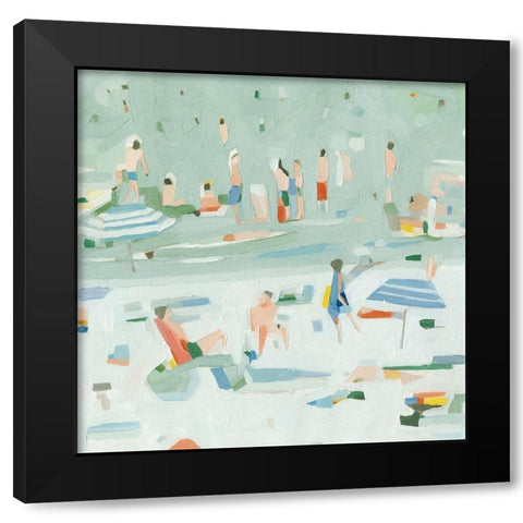 Summer Confetti II Black Modern Wood Framed Art Print with Double Matting by Scarvey, Emma