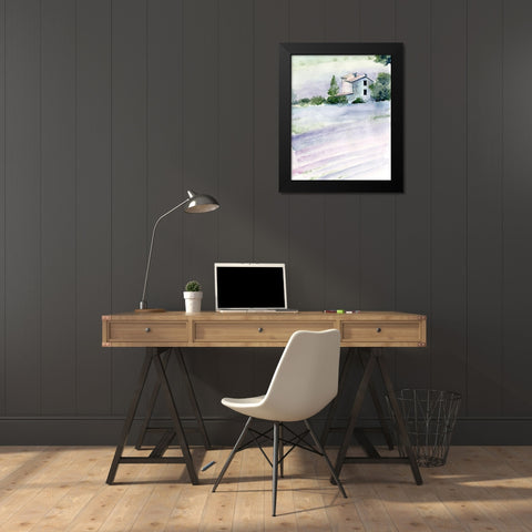 Lavender Fields II Black Modern Wood Framed Art Print by Parker, Jennifer Paxton