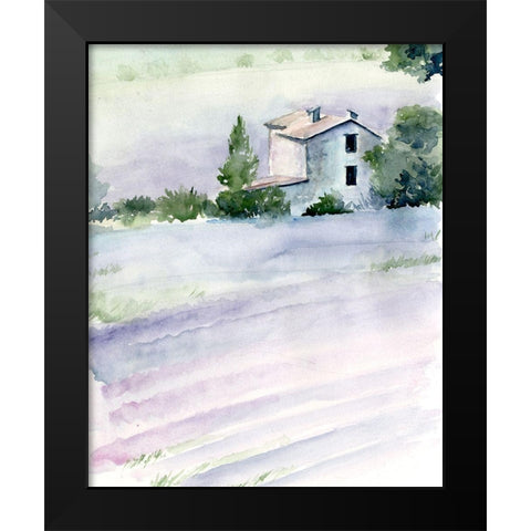 Lavender Fields II Black Modern Wood Framed Art Print by Parker, Jennifer Paxton