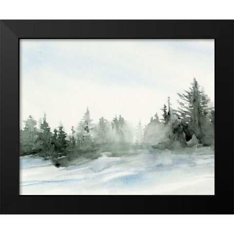 Evergreens in the Distance I Black Modern Wood Framed Art Print by Parker, Jennifer Paxton