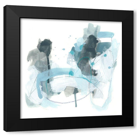 Liquid Notation II Black Modern Wood Framed Art Print with Double Matting by Vess, June Erica