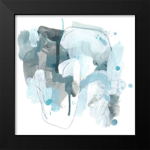 Liquid Notation IV Black Modern Wood Framed Art Print by Vess, June Erica