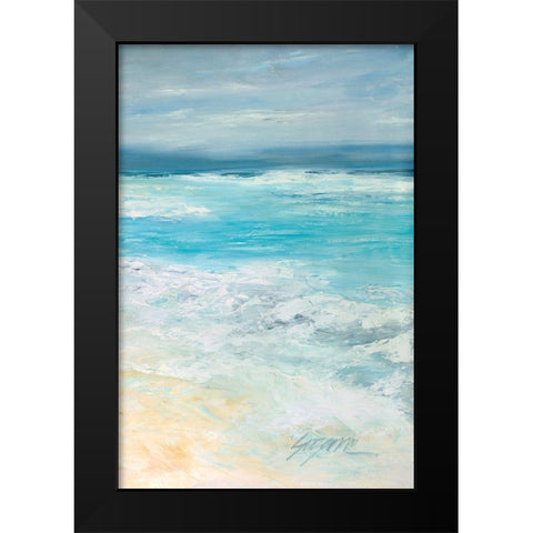 Storm at Sea II Black Modern Wood Framed Art Print by Wilkins, Suzanne