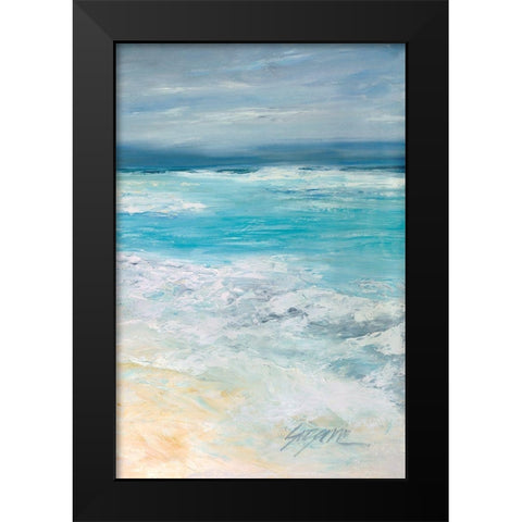 Storm at Sea II Black Modern Wood Framed Art Print by Wilkins, Suzanne