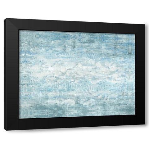 Blue Wave Black Modern Wood Framed Art Print by Stramel, Renee W.