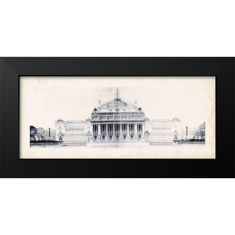 Les Grand Prix de Rome in Blue II Black Modern Wood Framed Art Print by LeDeley