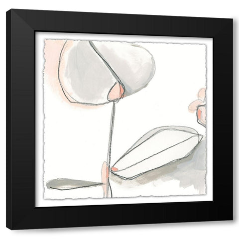 Blush Affinity I Black Modern Wood Framed Art Print with Double Matting by Vess, June Erica
