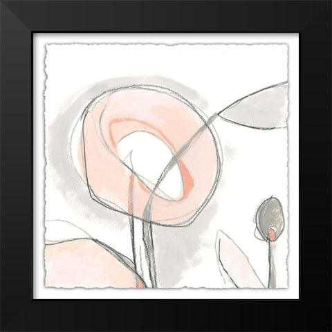 Blush Affinity II Black Modern Wood Framed Art Print by Vess, June Erica