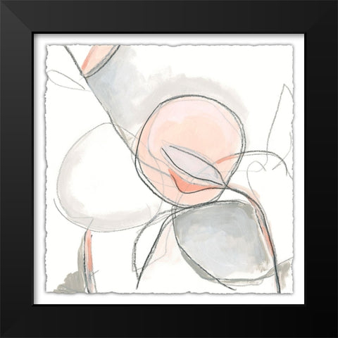 Blush Affinity IV Black Modern Wood Framed Art Print by Vess, June Erica