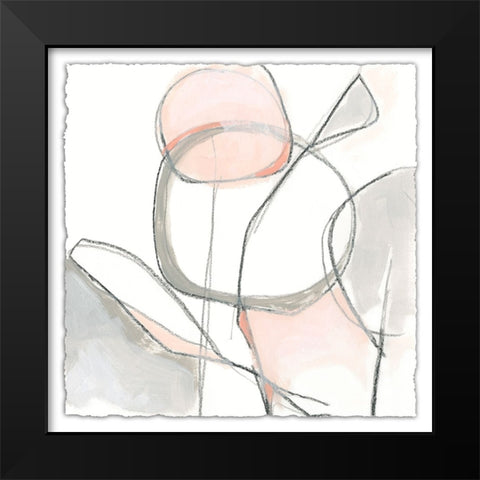 Blush Affinity VI Black Modern Wood Framed Art Print by Vess, June Erica