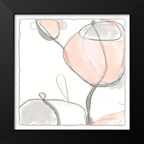 Blush Affinity VII Black Modern Wood Framed Art Print by Vess, June Erica