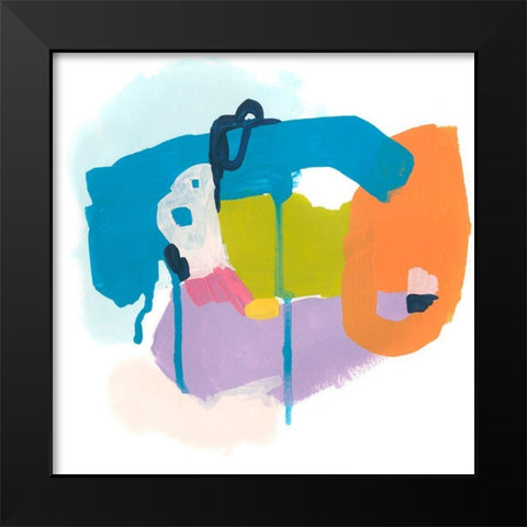 Shorthand I Black Modern Wood Framed Art Print by Vess, June Erica