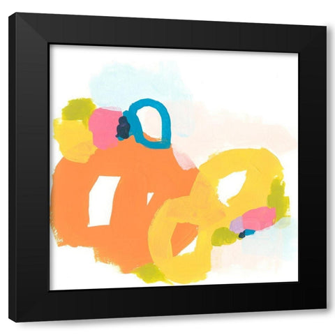 Shorthand III Black Modern Wood Framed Art Print with Double Matting by Vess, June Erica