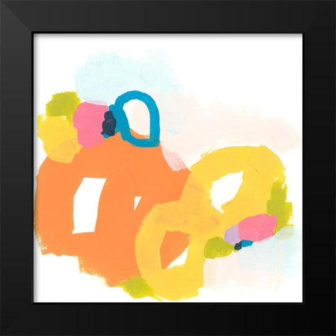 Shorthand III Black Modern Wood Framed Art Print by Vess, June Erica
