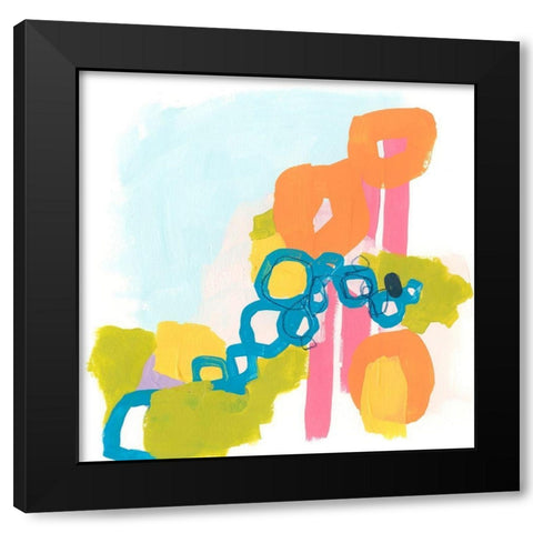 Shorthand IV Black Modern Wood Framed Art Print by Vess, June Erica