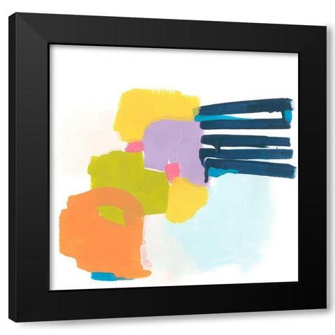 Shorthand VI Black Modern Wood Framed Art Print by Vess, June Erica