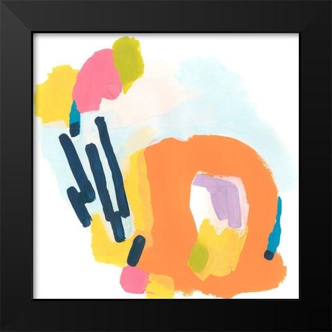 Shorthand VII Black Modern Wood Framed Art Print by Vess, June Erica