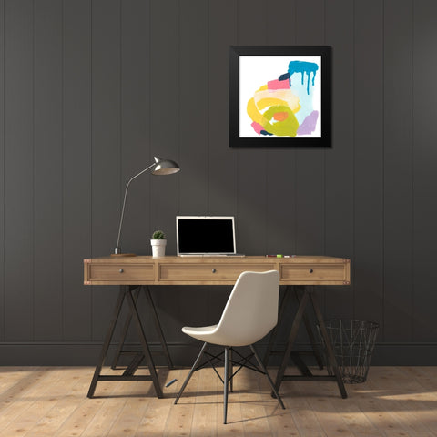 Shorthand VIII Black Modern Wood Framed Art Print by Vess, June Erica