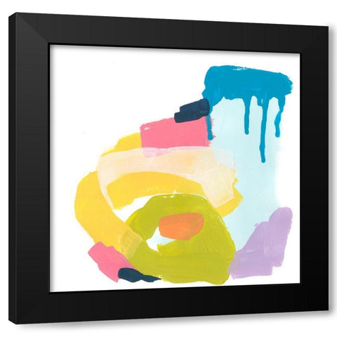 Shorthand VIII Black Modern Wood Framed Art Print with Double Matting by Vess, June Erica